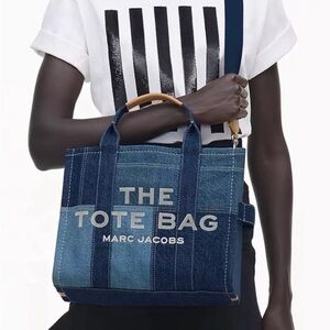 Marc Jacobs Denim Patchwork Tote Bag in Blue